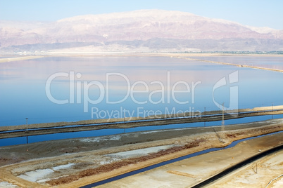 Beautiful coast of the Dead Sea .