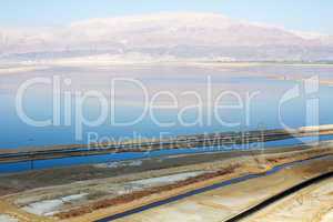 Beautiful coast of the Dead Sea .