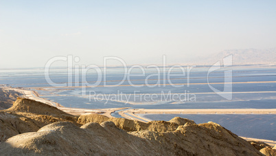 Beautiful coast of the Dead Sea . Beautiful coast of the Dead Sea .