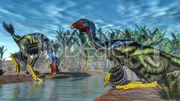 Caudipteryx dinosaur - 3D render