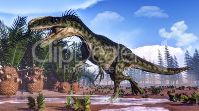 Monolophosaurus dinosaur - 3D render