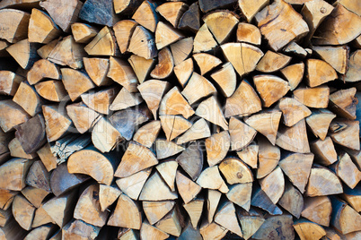 Pile of wooden logs