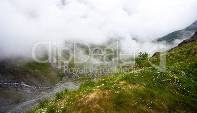 Transfagarasan mountain road from Romania