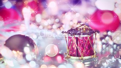 romantic christmas decoration panning macro