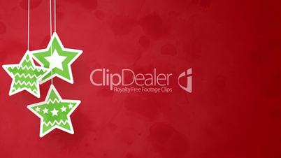 christmas stars on red loopable background