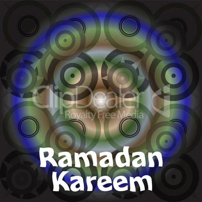 Calligraphy of Arabic text of Ramadan Kareem for the celebration of Muslim community festival.