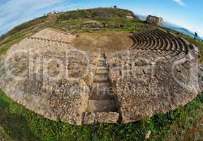 Ancient Greek amfitheater fisheye view