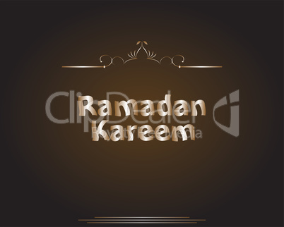 Islamic greeting arabic text for holy month Ramadan Kareem