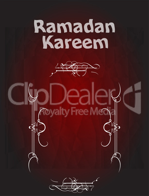 The sultan of eleven months Ramadan greeting card. Holy month of muslim community