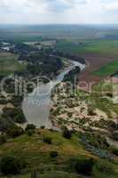 Guadalquivir river seen from the tower of Almodovar Del Rio castle in Andalucia, Spain