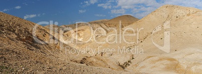 Valley between hills in desert