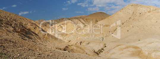 Valley between hills in desert