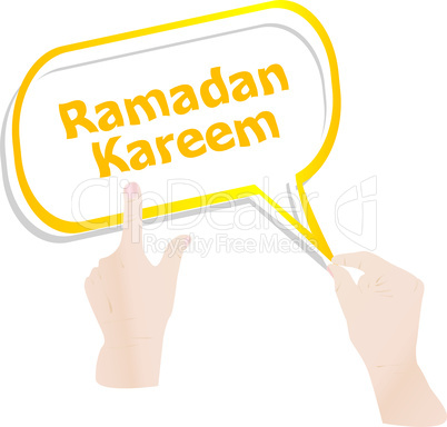 Arabic Islamic calligraphy of text Ramadan Kareem stickers label tag set