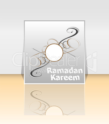 Arabic Islamic calligraphy of text Ramadan Kareem on abstract background