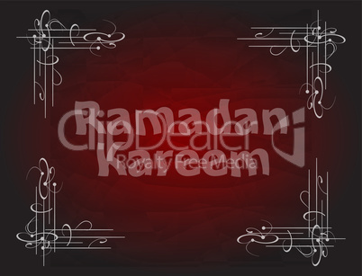 Beautiful red color Ramadan Kareem background design.