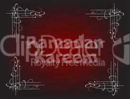 Beautiful red color Ramadan Kareem background design.