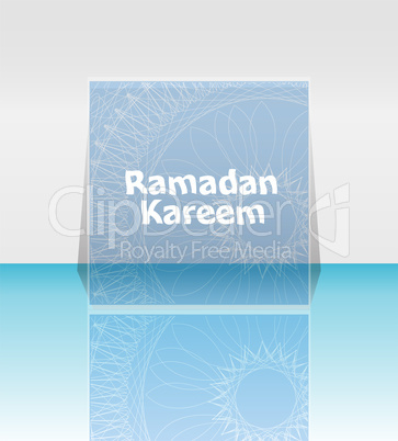 Arabic Islamic calligraphy of text Ramadan Kareem on abstract background