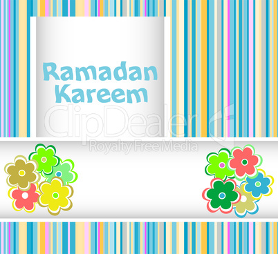 Arabic Islamic calligraphy of text Ramadan Kareem
