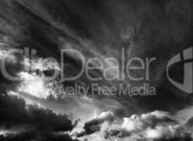 Black and white cloudscape background