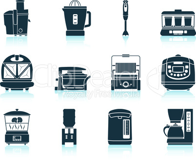 Set of kitchen equipment icons