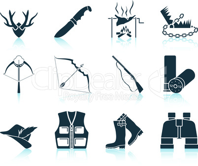 Set of hunting icons