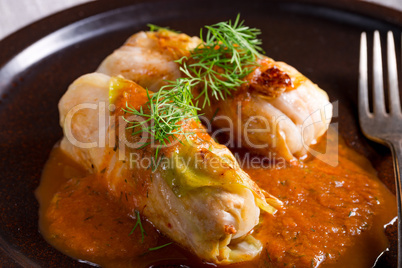 Cabbage rolls out young cabbage