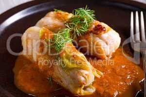 Cabbage rolls out young cabbage