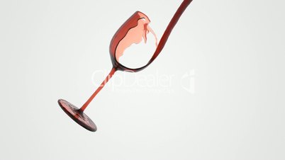 abstract glass of wine. animation full hd