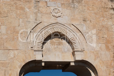 Bas-relief above the Dung gate in the Old City of Jerusalem