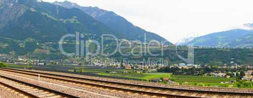 Dorf Tirol und Meran Panorama