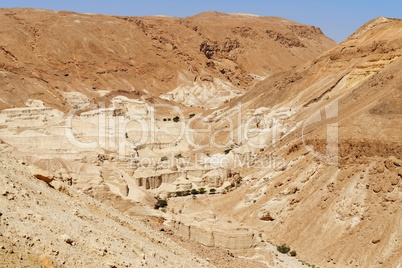 Rocky desert landscape near the Dead Sea