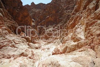 Scenic desert canyon near Eilat, Israel