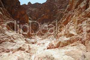 Scenic desert canyon near Eilat, Israel