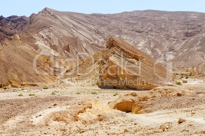 Scenic layered rocks in the desert, Israel