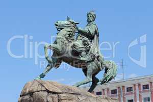 Equestrian statue (monument) of Hetman Bogdan Khmelnytsky in Kiev, Ukraine