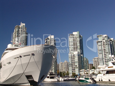 Yacht im Hafen von Vancouver