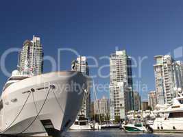 Yacht im Hafen von Vancouver