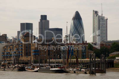 Skyline in London Finanzzentrum