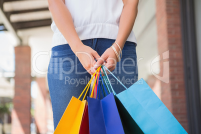 Woman holding shopping bags