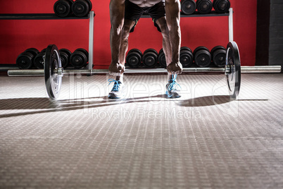 Young Bodybuilder doing weightlifting