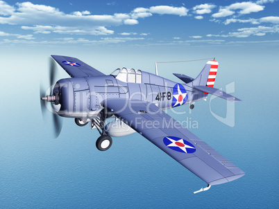 Amerikanisches Jagdflugzeug aus dem Zweiten Weltkrieg