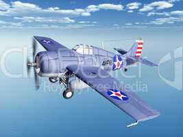Amerikanisches Jagdflugzeug aus dem Zweiten Weltkrieg