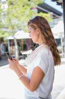 Woman using smartphone