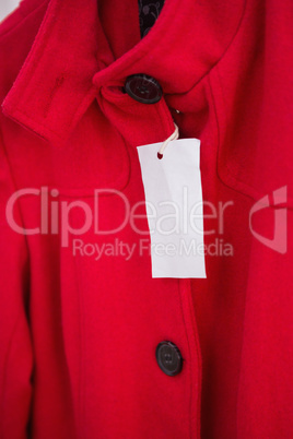 Close up of Hanging red coat