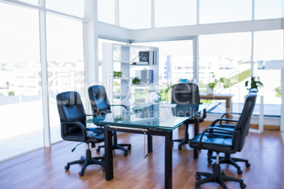 Meeting room with back swivel chair