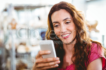 Woman using the phone