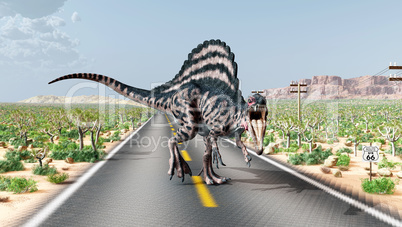 Spinosaurus auf der Route 66
