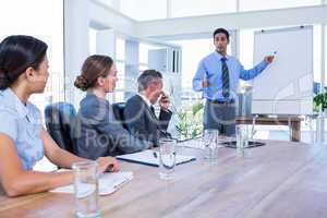 Business people talking during a meeting