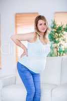 Pregnant woman having a backpain