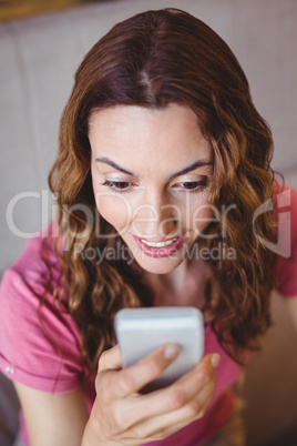 Woman using the phone